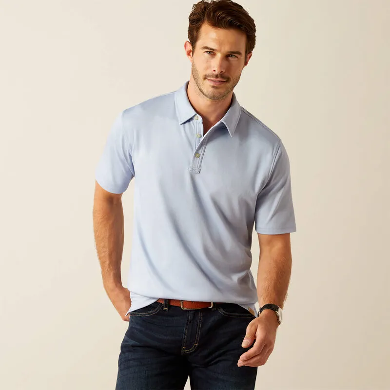 Ariat Shaldon Polo Shirt Pacific Blue Heather