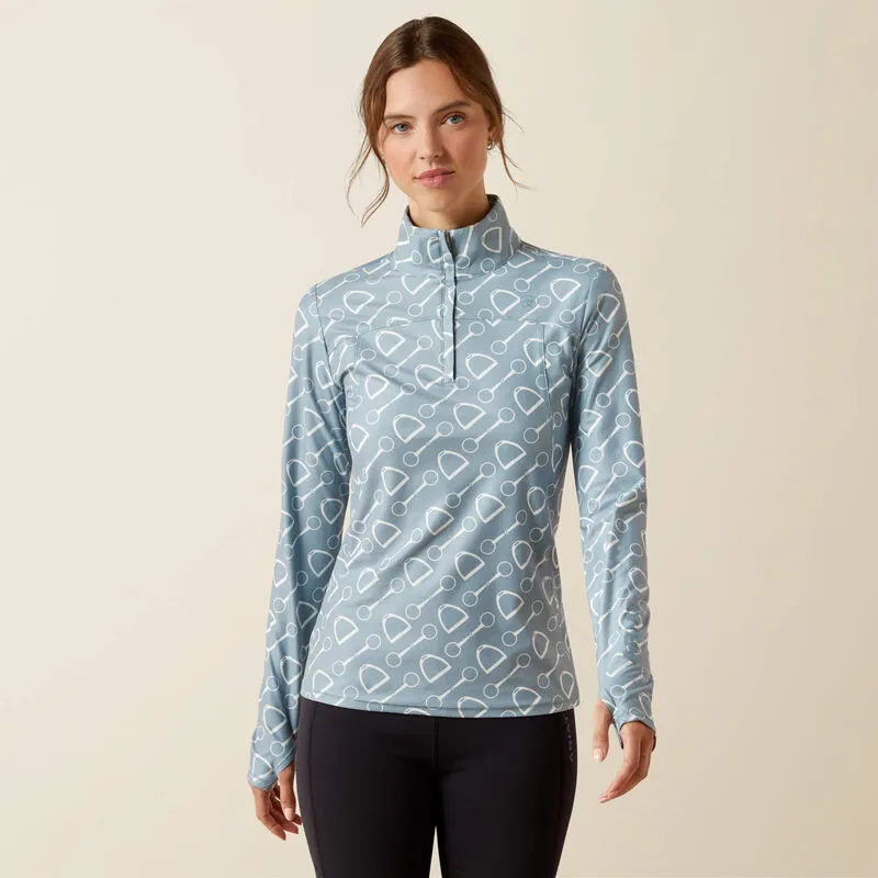 Ariat Wms Lowell 3.0 1/4 Zip Baselayer Hardware Print 