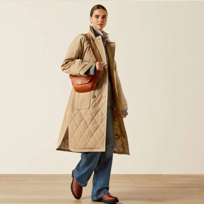Ariat Whitby Insulated Trench Coat Small French Khaki-1