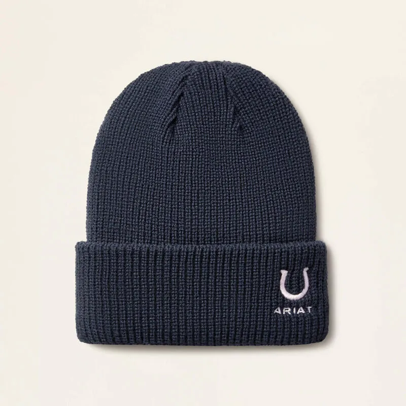 Ariat Yth Horse Shoe Beanie Navy