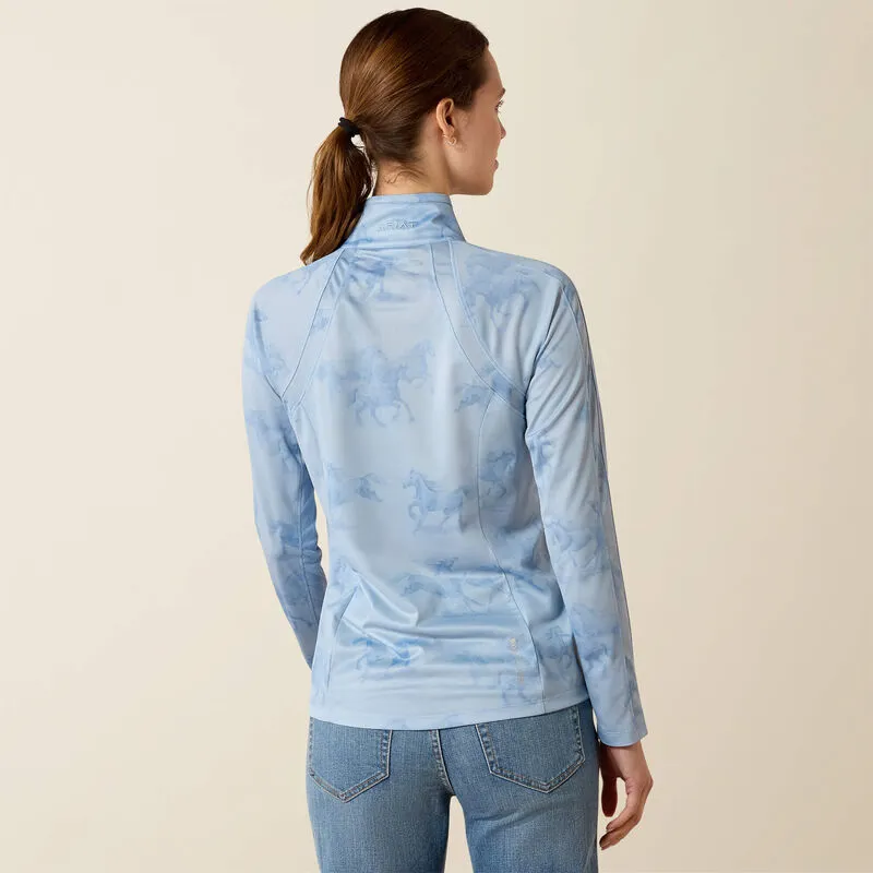 Ariat Sunstopper 3.0 1/4 Zip Baselayer St. Tropez Mirage Print-2