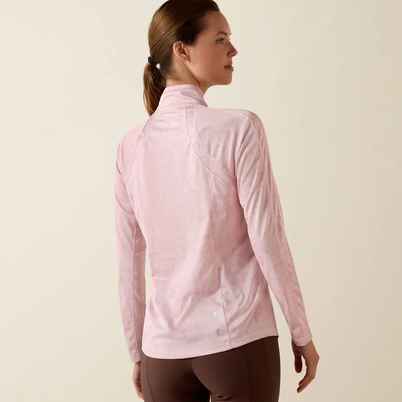 Ariat Sunstopper 3.0 1/4 Zip Baselayer Sepia Rose Horse Park-2