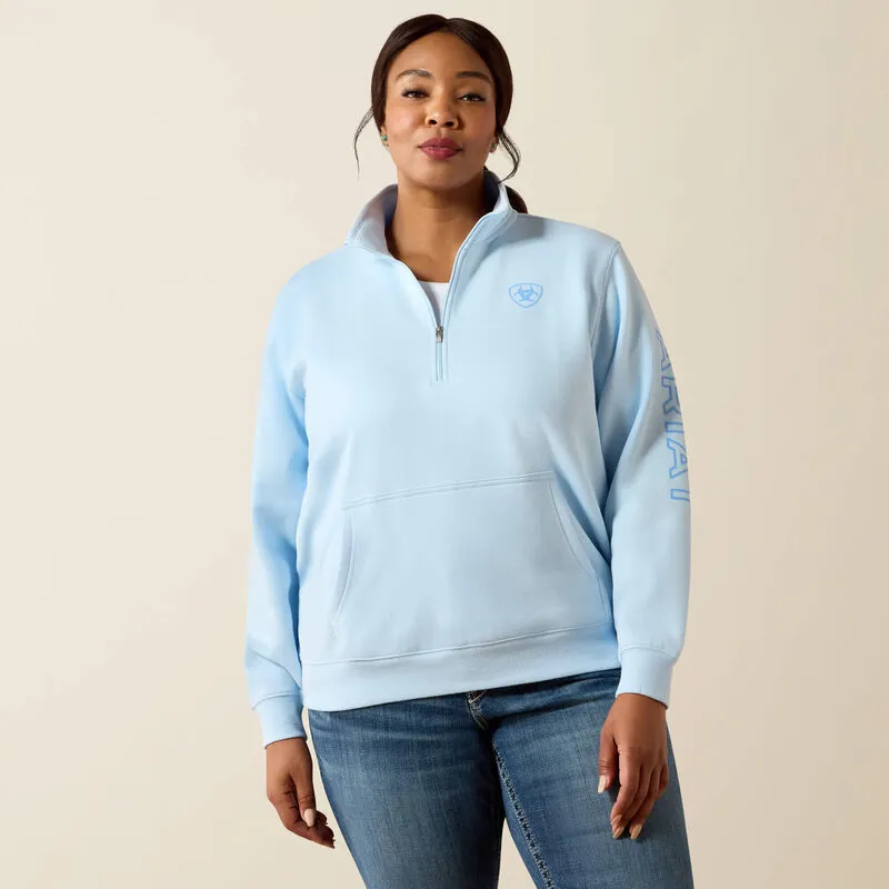 Ariat Foundation 1/2 Zip Sweatshirt Nantucket Breeze-2
