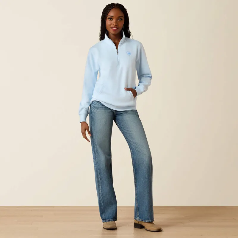 Ariat Foundation 1/2 Zip Sweatshirt Nantucket Breeze-1