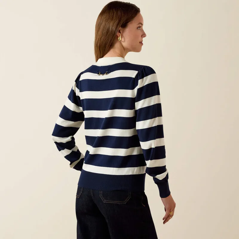 Ariat Langsett Sweater Navy Stripe-1