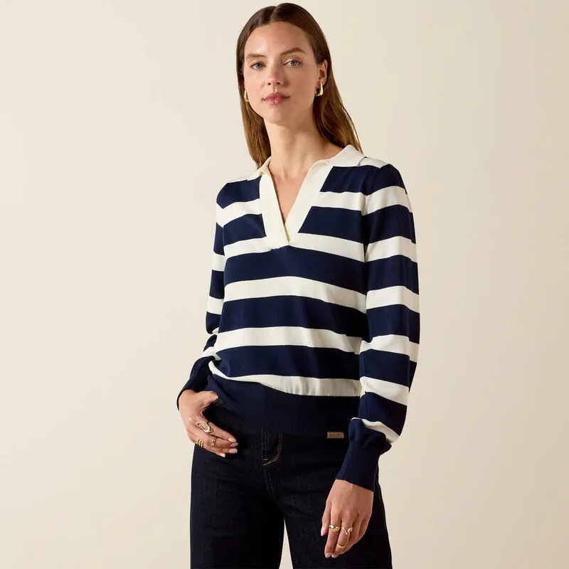 Ariat Langsett Sweater Navy Stripe