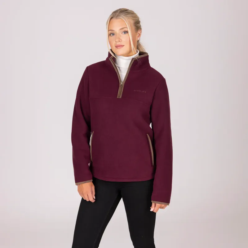 Aubrion Core Half Zip Fleece MAROON