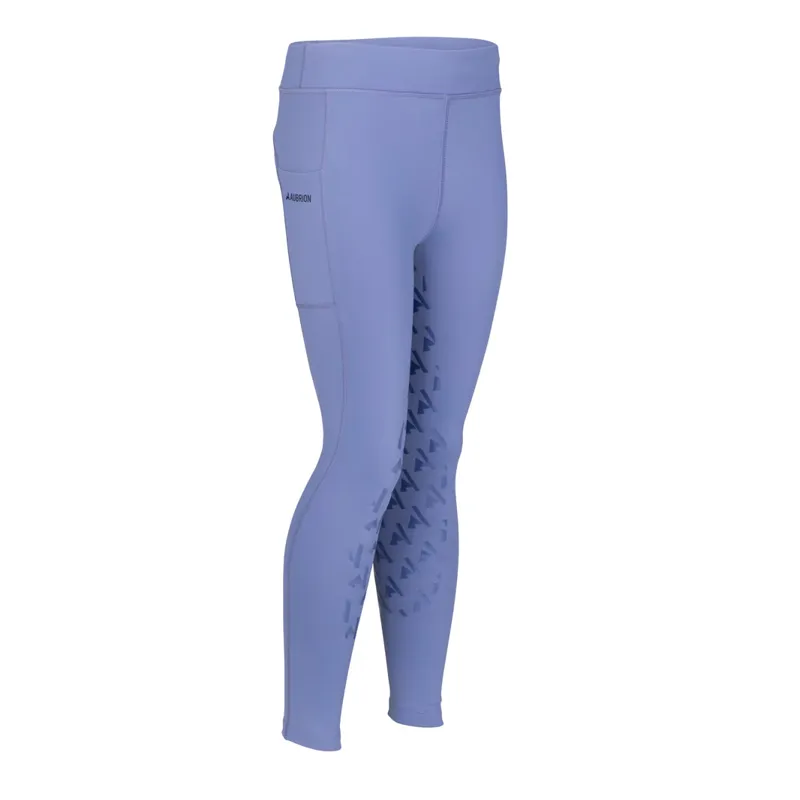 Aubrion React Winter Riding Tights - Young Rider SKY