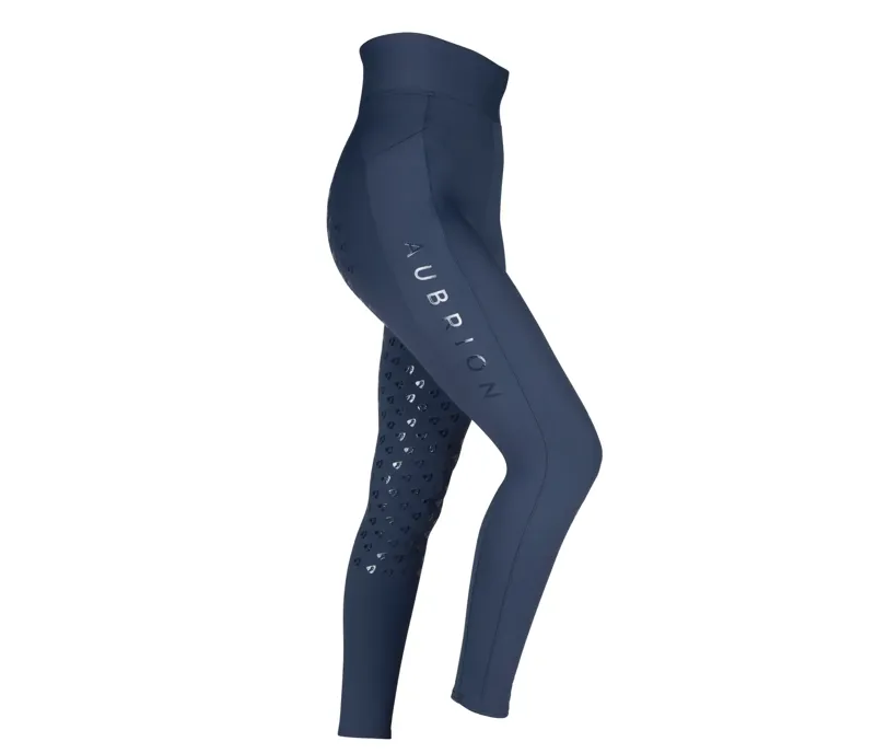 Aubrion Eltar Riding Tights Young Rider Navy