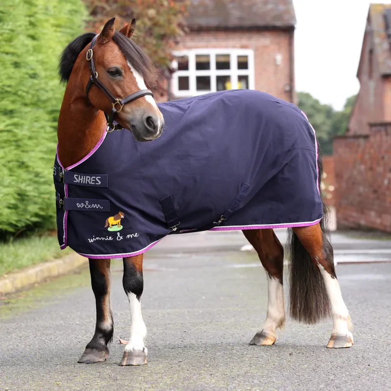 Shires Winnie and Me Stable Sheet NAVY
