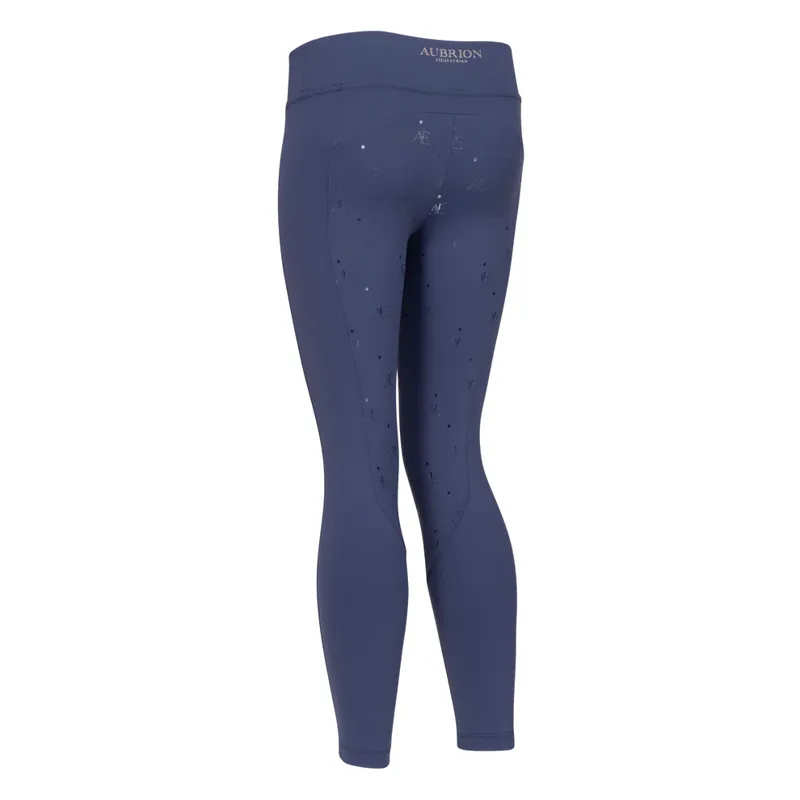 Aubrion Equestrian Riding Tights Young Rider Midnight-1