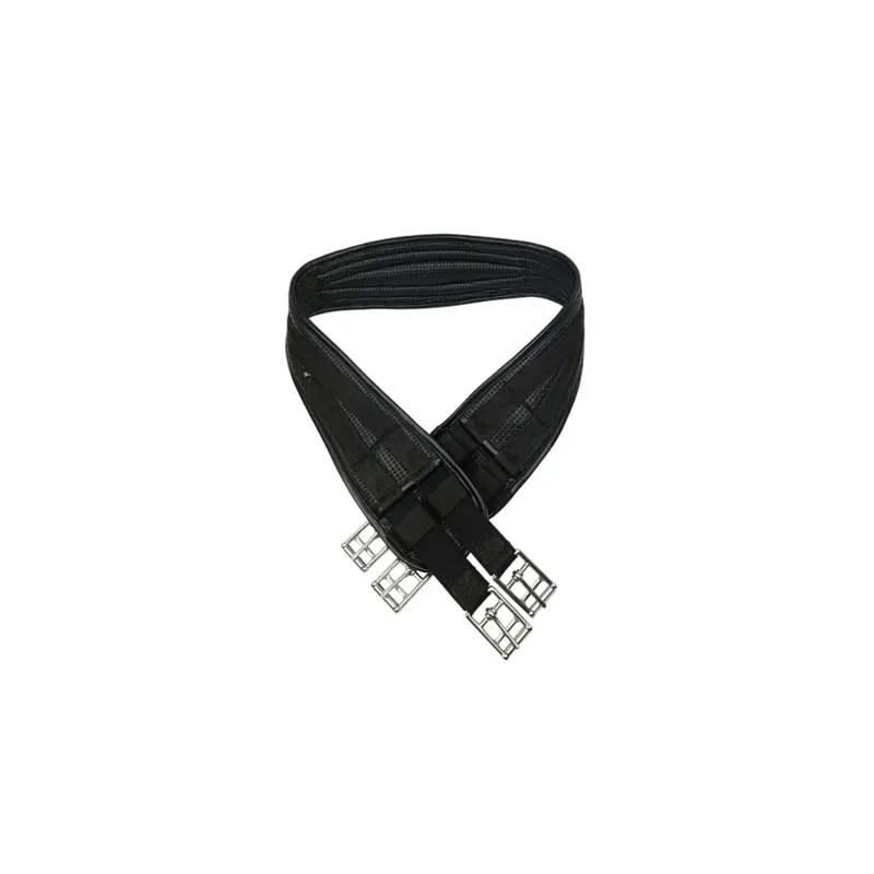 Waffle Girth With Elastic Both Sides Black