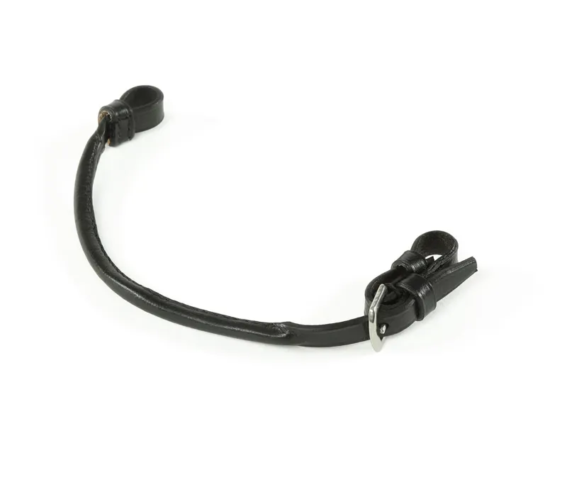 Velociti GARA Rolled Leather Lip Strap ONESIZE in BLACK