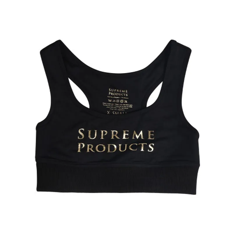 Supreme Active Show Rider Sports Bra Black/Gold
