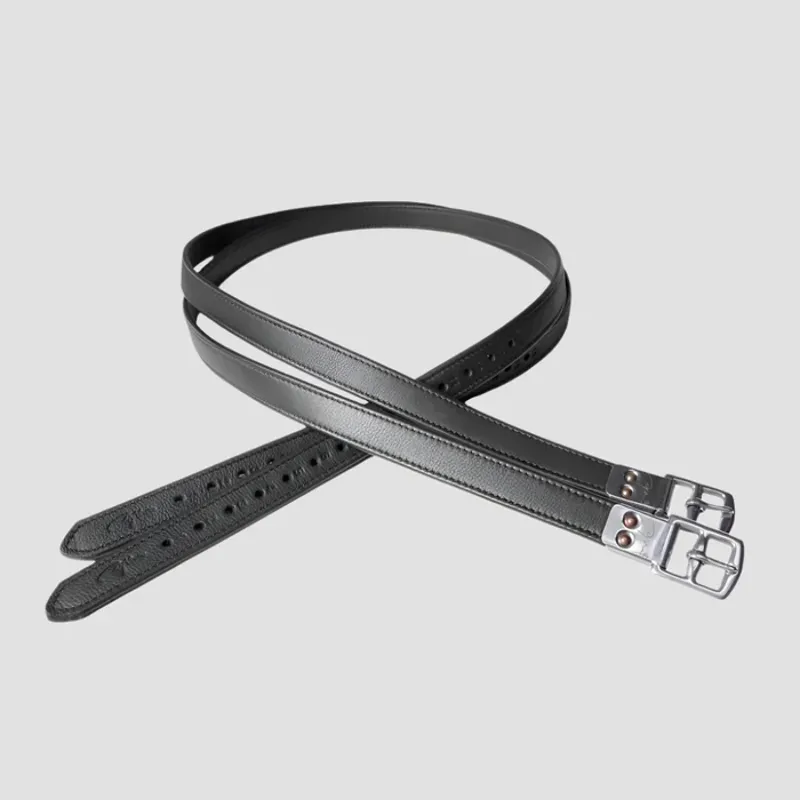 Dy'on Premium Soft Leather Stirrup Strap Black