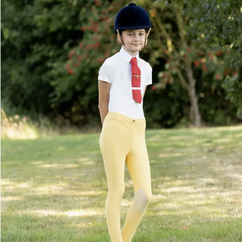 Supreme Short Sleeve Champion Junior Show Rider Competition Shirt With Button Cream