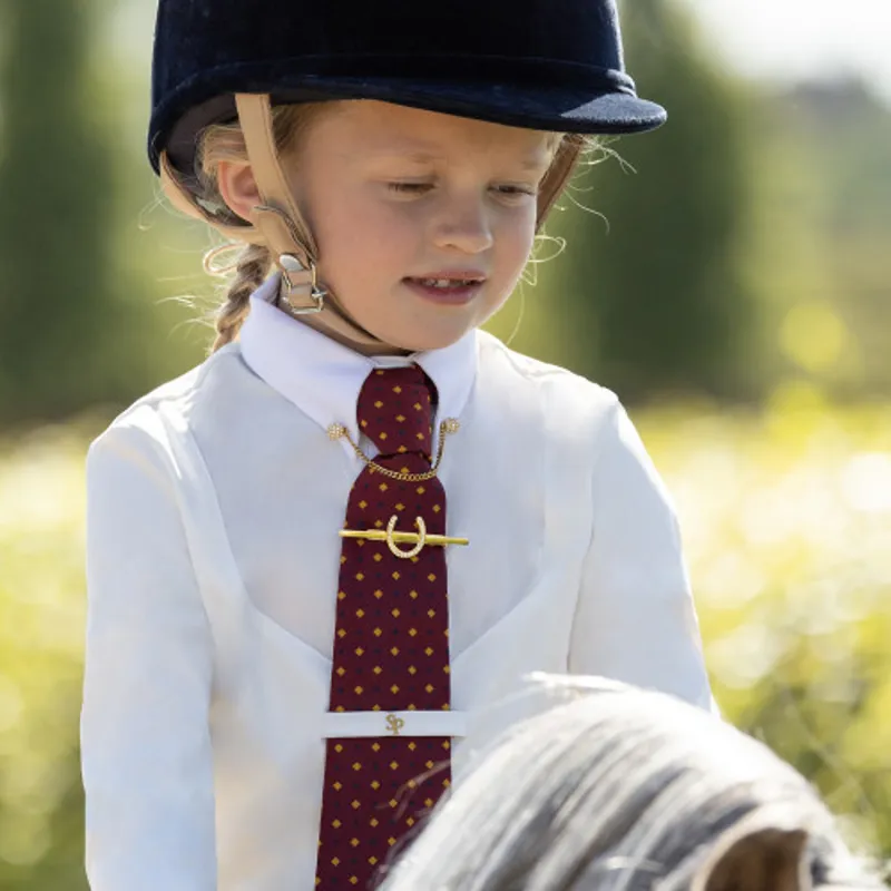 Supreme Glitz and Glam Horseshoe Tie Pin Gold/Silver-1