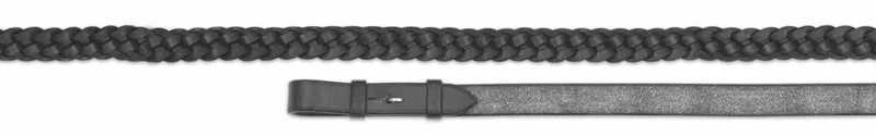 Velociti GARA Plaited Leather Reins in BLACK
