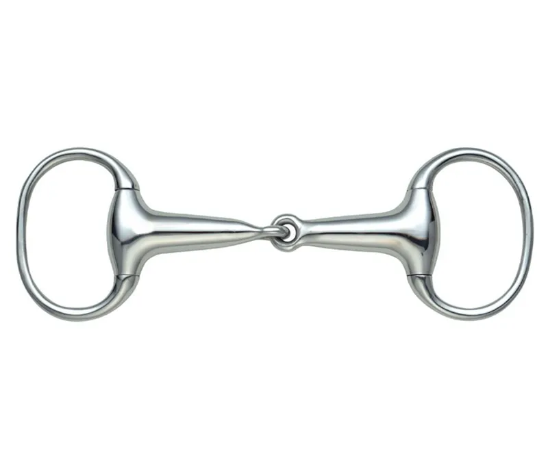 Shires Hollow Mouth Eggbutt Bit in S/STEEL