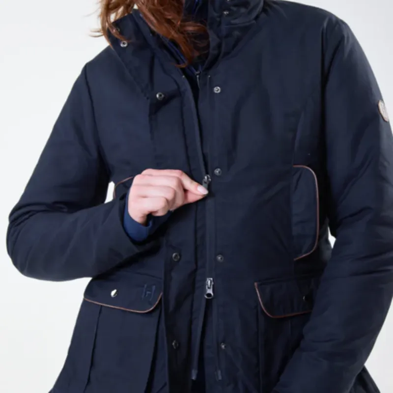 Horseware Newmarket Wax Jacket Navy-2