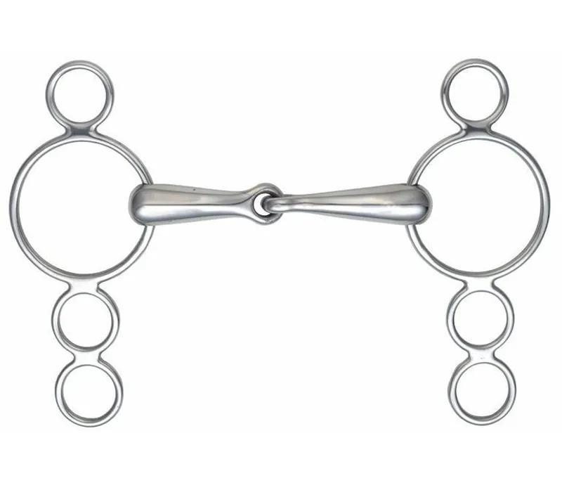 Shires 3 Ring Dutch Gag Bit in S/STEEL