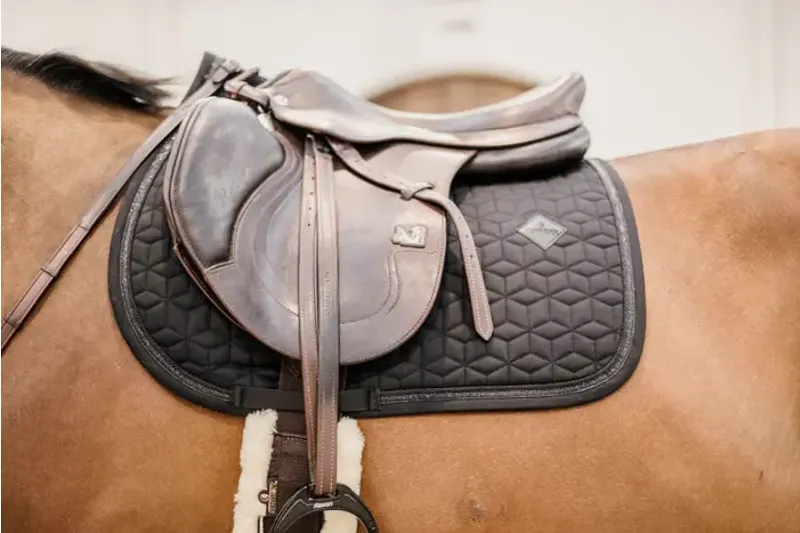 Kentucky Saddle Pad Glitter Rope Show Jumping Black