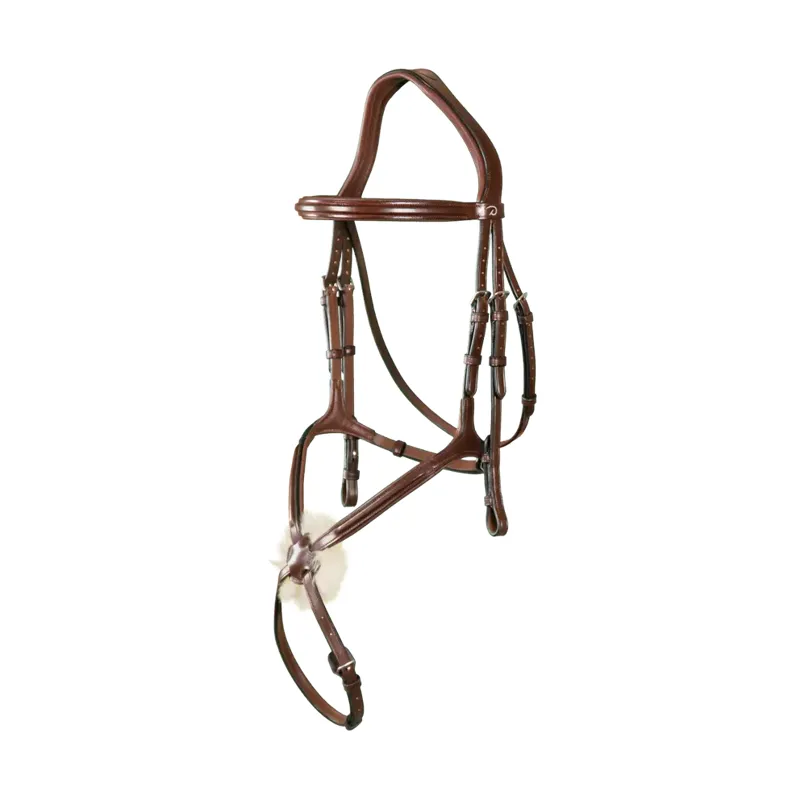 Dy'On Fig 8 Noseband Bridle Brown-1