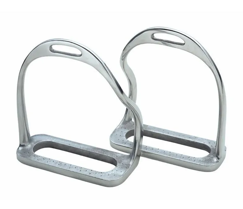 Shires Bent Leg Stirrup Irons in S/STEEL