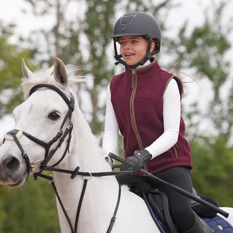 Aubrion Core Fleece Gilet - Young Rider MAROON