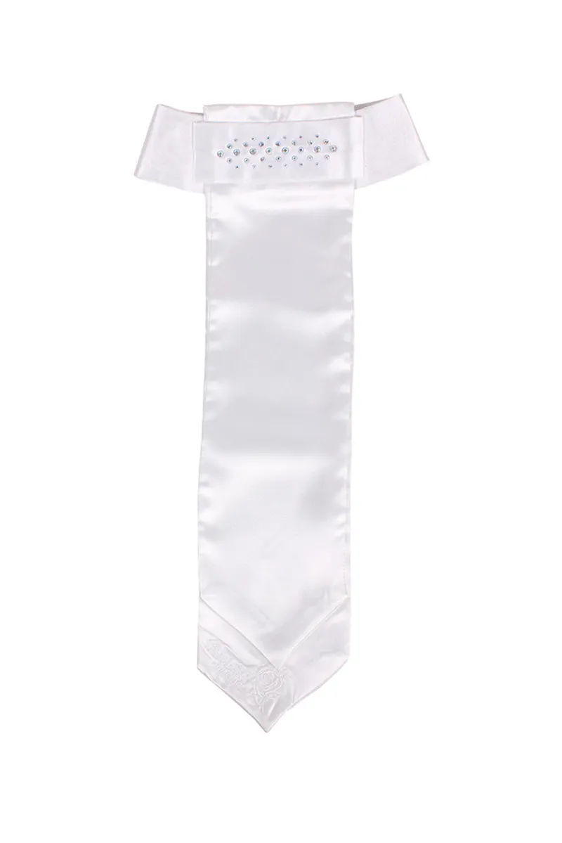 QHP Stock Tie Sparkle White