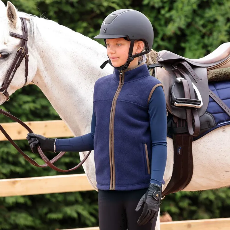 Aubrion Original Fleece Gilet - Young Rider NAVY-1