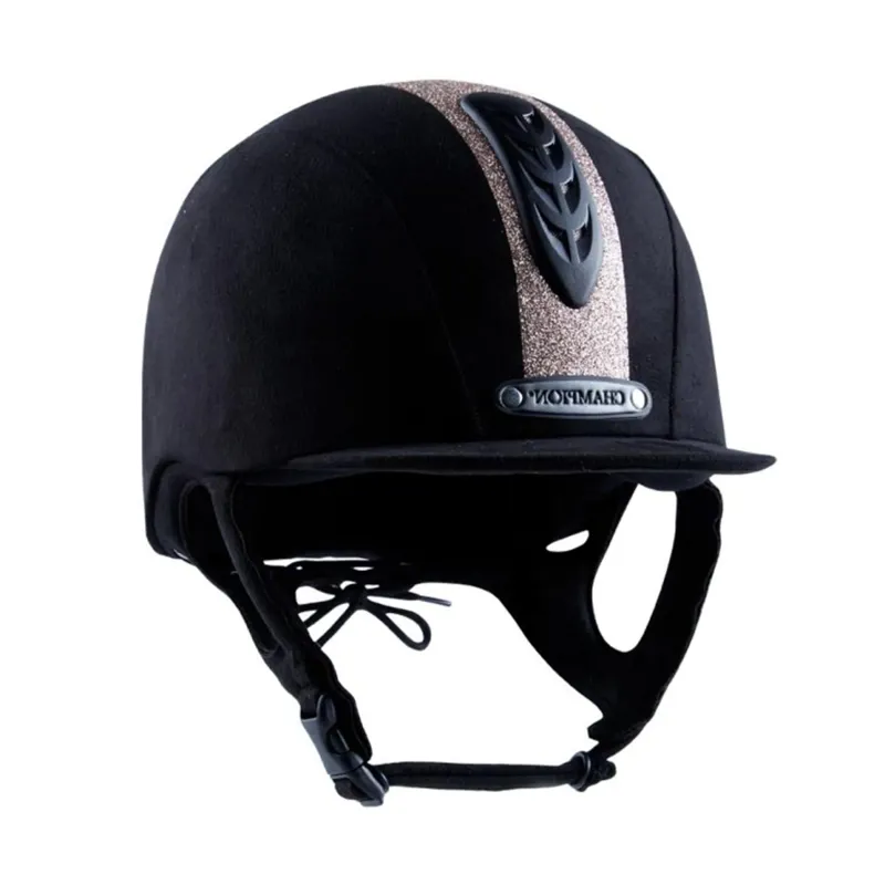 Champion Junior X-Air Dazzle Plus Riding Hat Black/Rose Gold