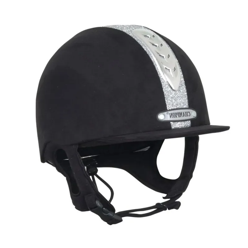 Champion Junior X-Air Dazzle Plus Riding Hat Black/Silver