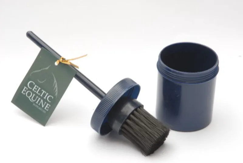 Celtic Equine Hoof Oil Brush and Container