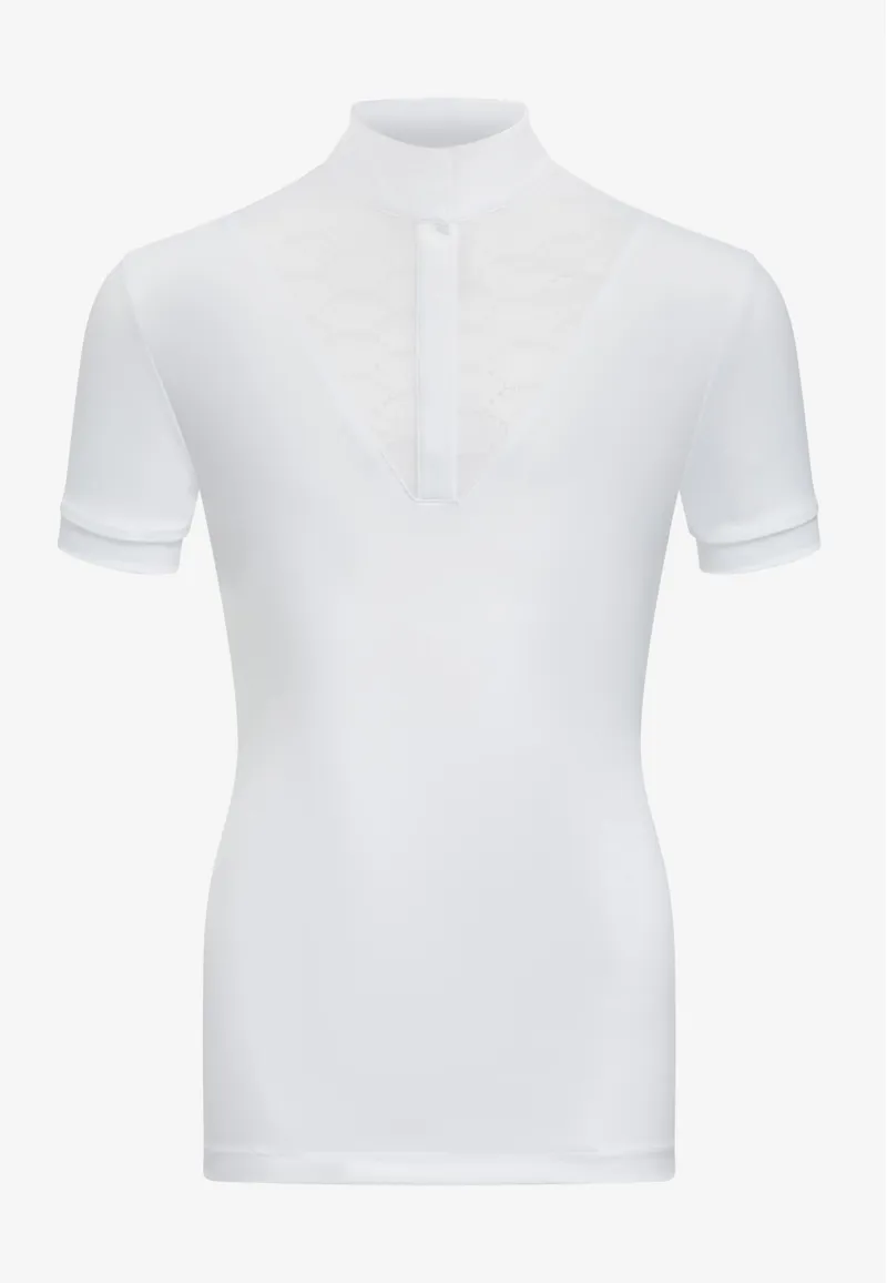 Le Mieux Young Rider Eva Short Sleeve Show Shirt White