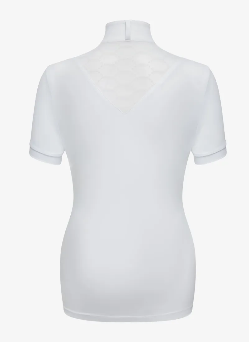 Le Mieux Young Rider Eva Short Sleeve Show Shirt White-1