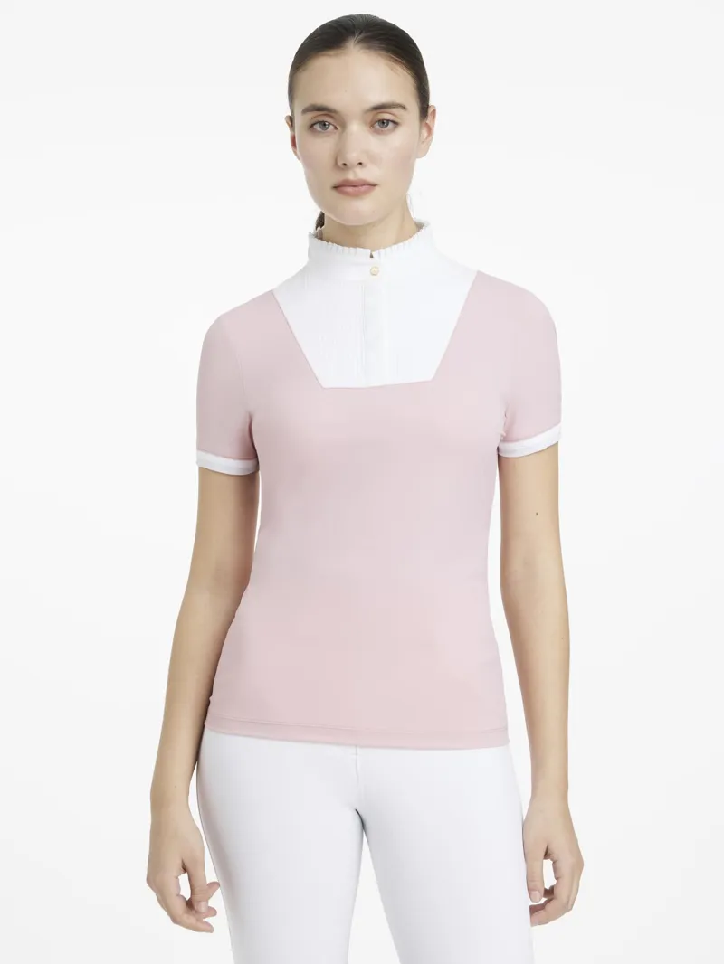 Le Mieux Sophia Short Sleeve Pleated Show Shirt Blossom-1