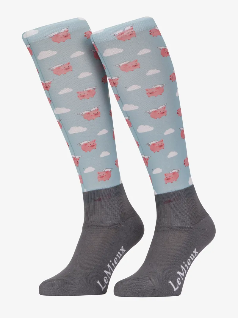 Le Mieux Footsie Socks Flying Pigs