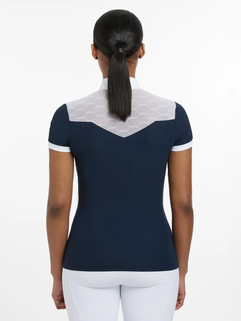 Le Mieux Emily Short Sleeve Show Shirt Navy-2