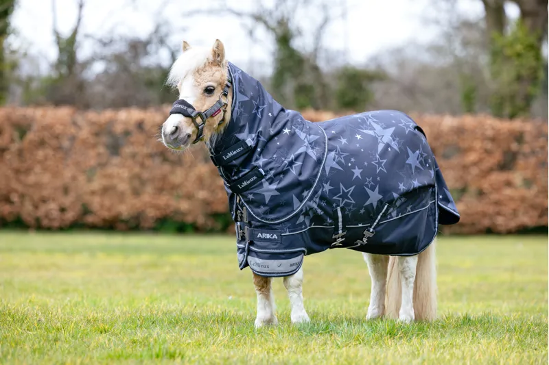 Arika Star 100g Turnout Rug Navy