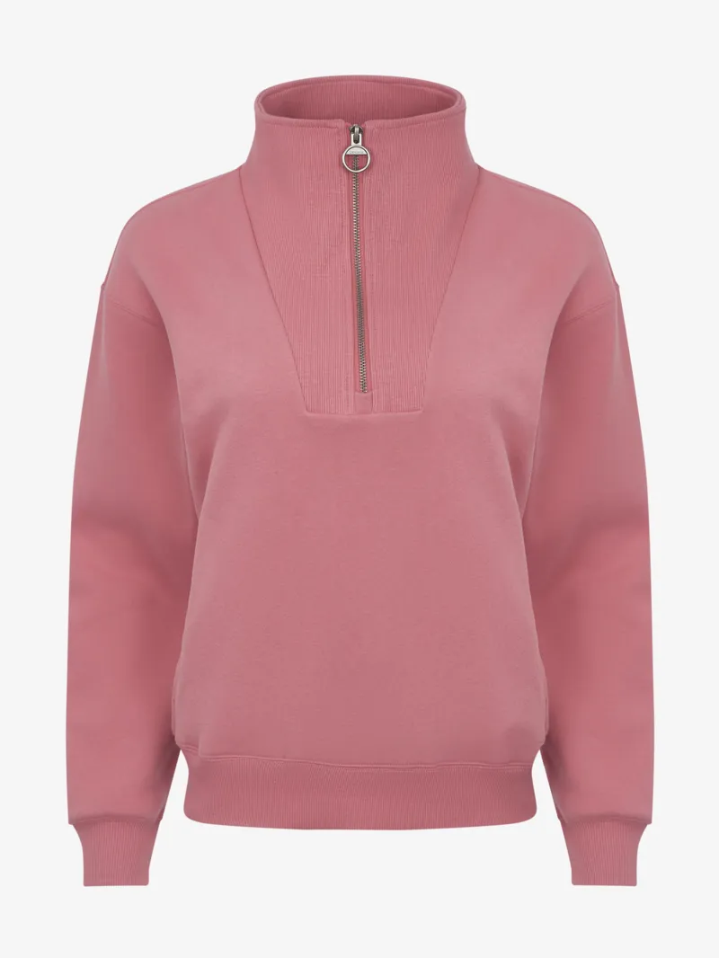 Le Mieux Keira Quarter Zip Sweat Cranberry-2