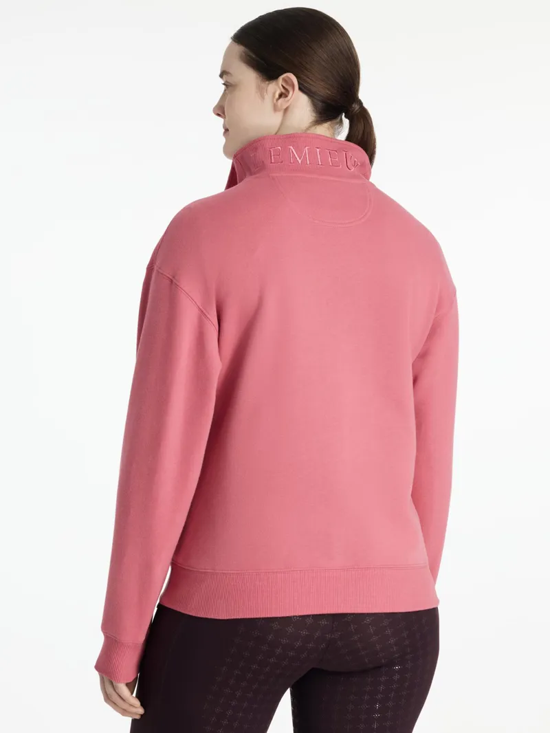 Le Mieux Keira Quarter Zip Sweat Cranberry-1