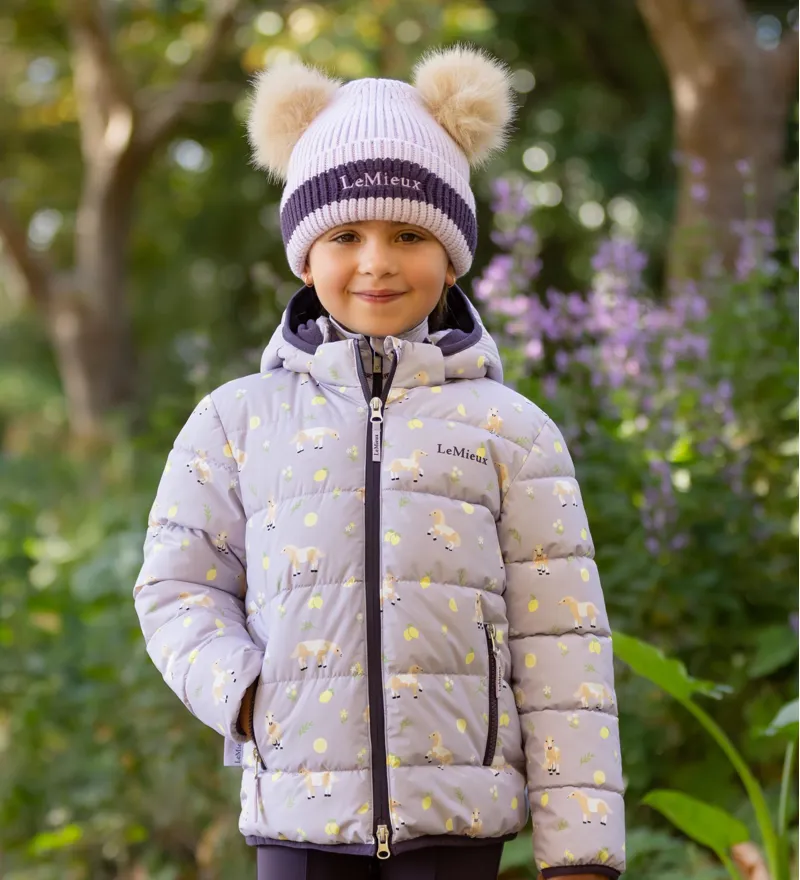Le Mieux Mini Printed Lilo Puffer Jacket Lilac-2