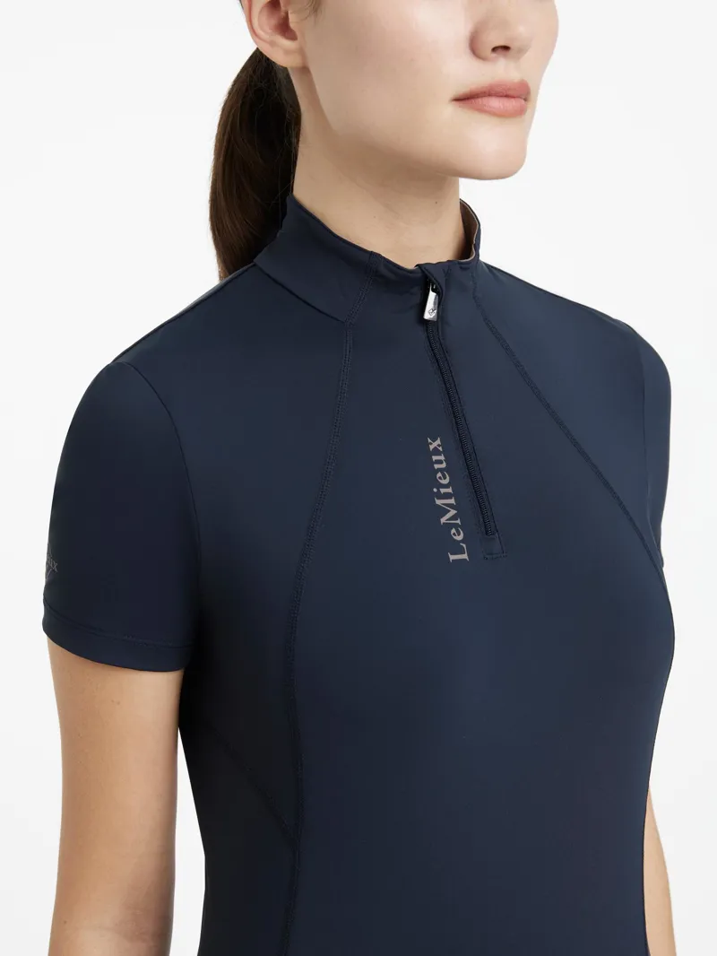 LeMieux Classique Short Sleeve Base Layer Navy -2