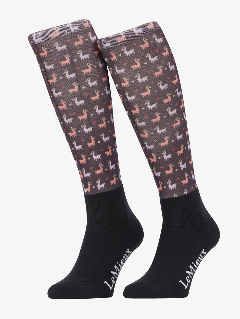 Le Mieux Footsie Socks Llamas Damson