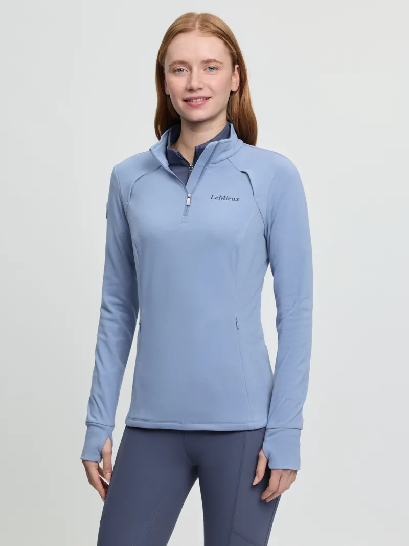 LeMieux Frances Quarter Zip Fleece Powder Blue 