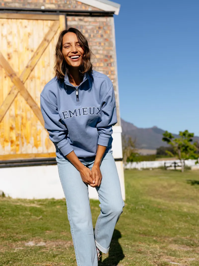 LeMieux Kelsie Quarter Neck Sweat Powder Blue 