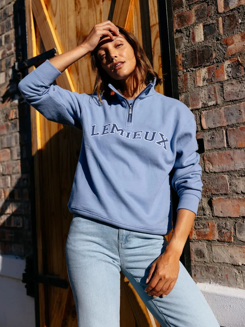 LeMieux Kelsie Quarter Neck Sweat Powder Blue -1