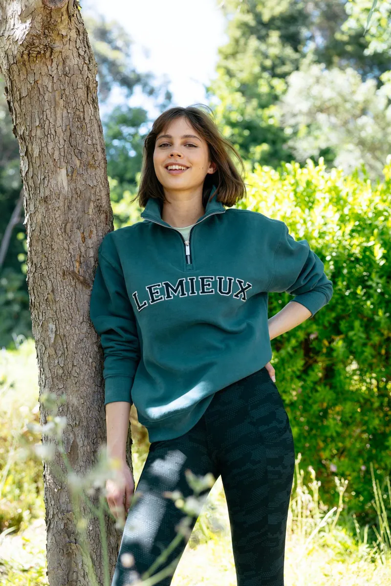 LeMieux Kelsie Quarter Neck Sweat Jungle-1