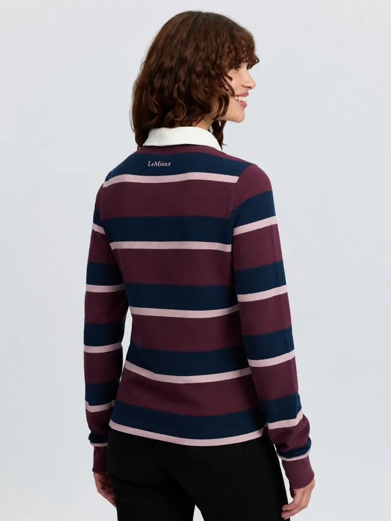 LeMieux Sloane Stripe Rugby Shirt Bramble-2